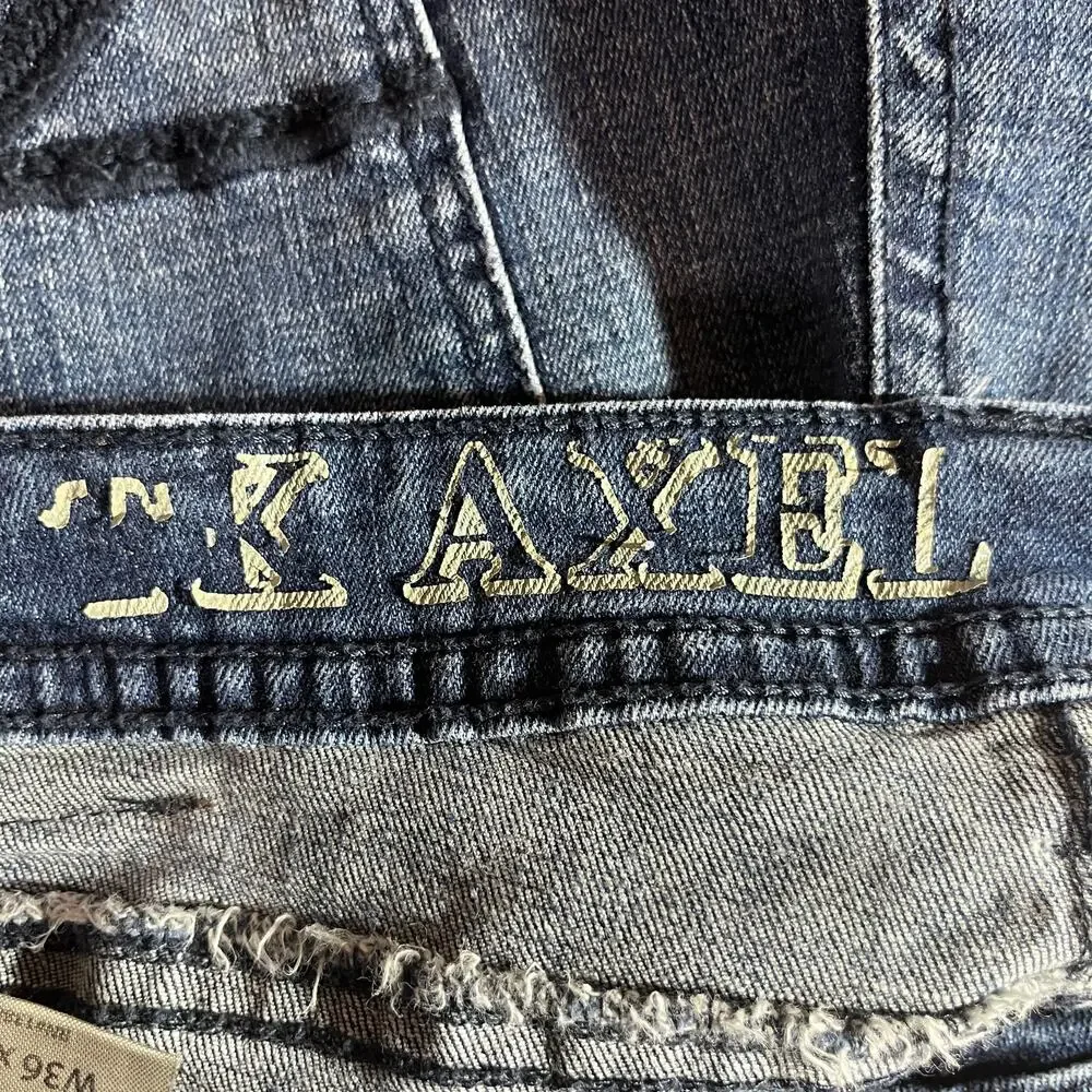 The Axel Jeans Mens Size 36X32 Blue Medium Wash Denim Straight Leg‎ Stretch